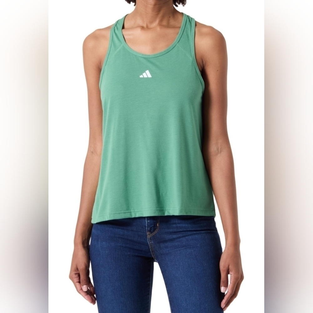 Adidas Training Essentials Green Racerback Tank Top Womens Medium NWT